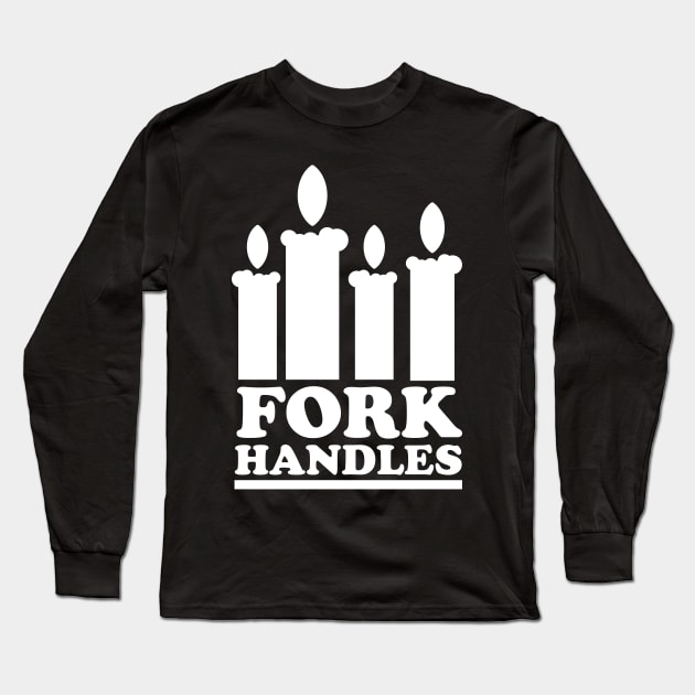 Fork Handles Four Candles Long Sleeve T-Shirt by Meta Cortex